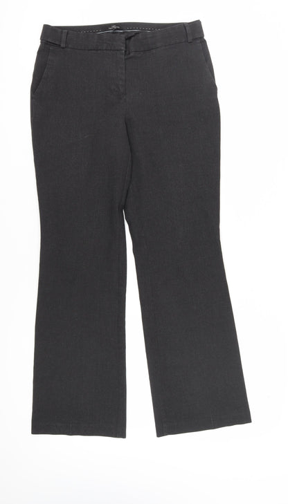 Womens UK Size 10 NEXT Regular Fit Dress Pants Black Trousers