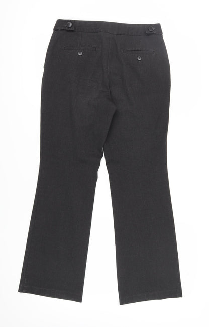 Womens UK Size 10 NEXT Regular Fit Dress Pants Black Trousers