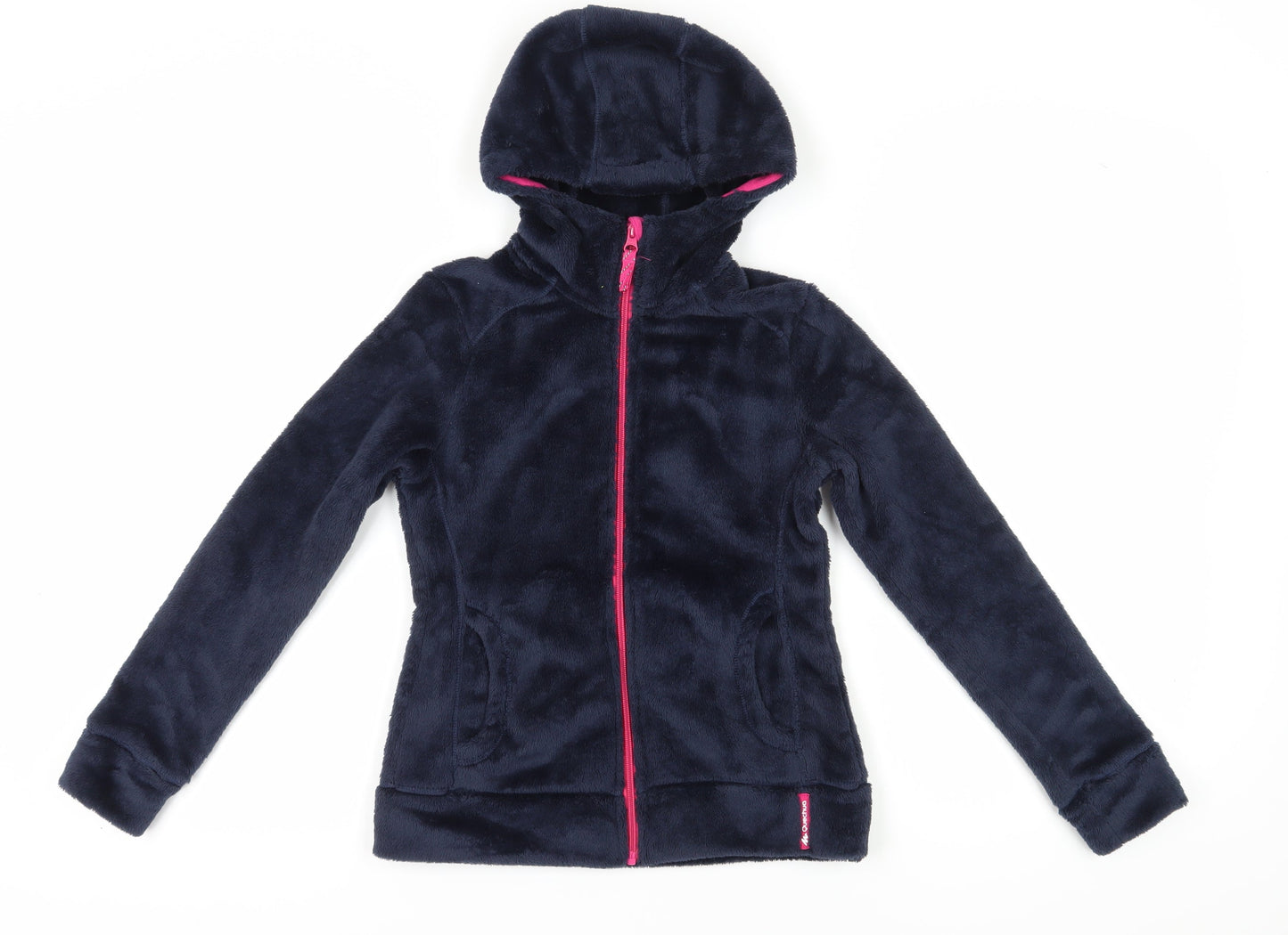 Decathlon Girls Blue Hooded Fleece Jacket 11 Years