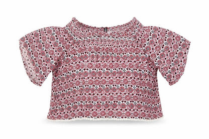 Womens UK Size 12 H&M Multicoloured Cropped Blouse