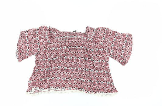 Womens UK Size 12 H&M Multicoloured Cropped Blouse