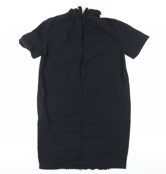 COS Women's Black Shift Dress Size 8 Short Sleeve