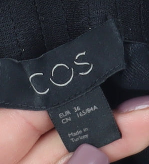 COS Women's Black Shift Dress Size 8 Short Sleeve
