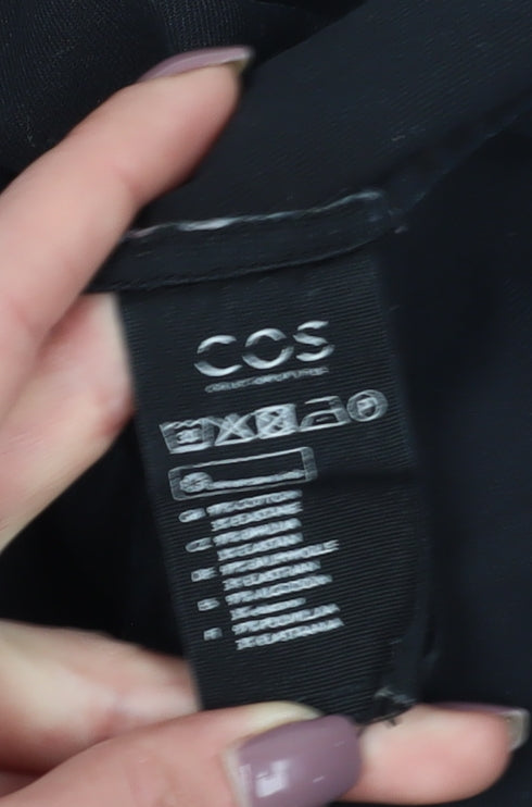 COS Women's Black Shift Dress Size 8 Short Sleeve