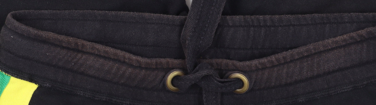 BE London Black Sweat Shorts - Medium, Drawstring, Casual