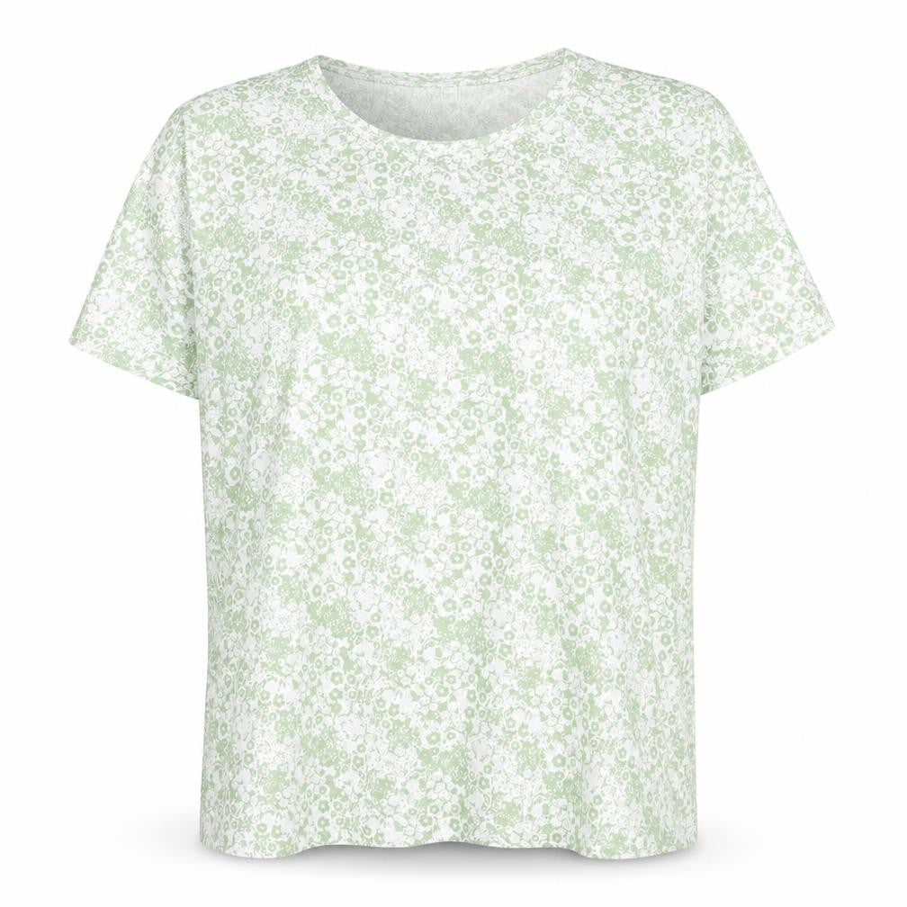 Womens UK Size L Damart Green Basic T-Shirt
