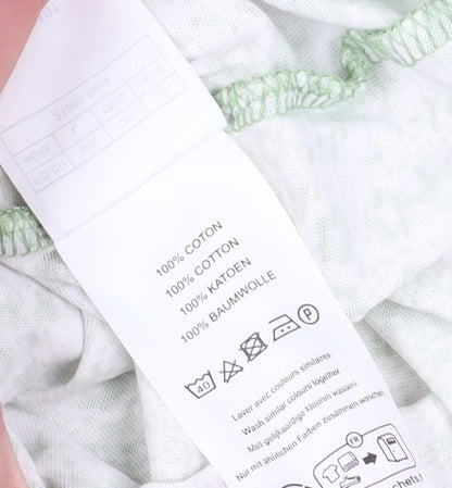 Damart Women’s Floral Green T-Shirt, L, Cotton