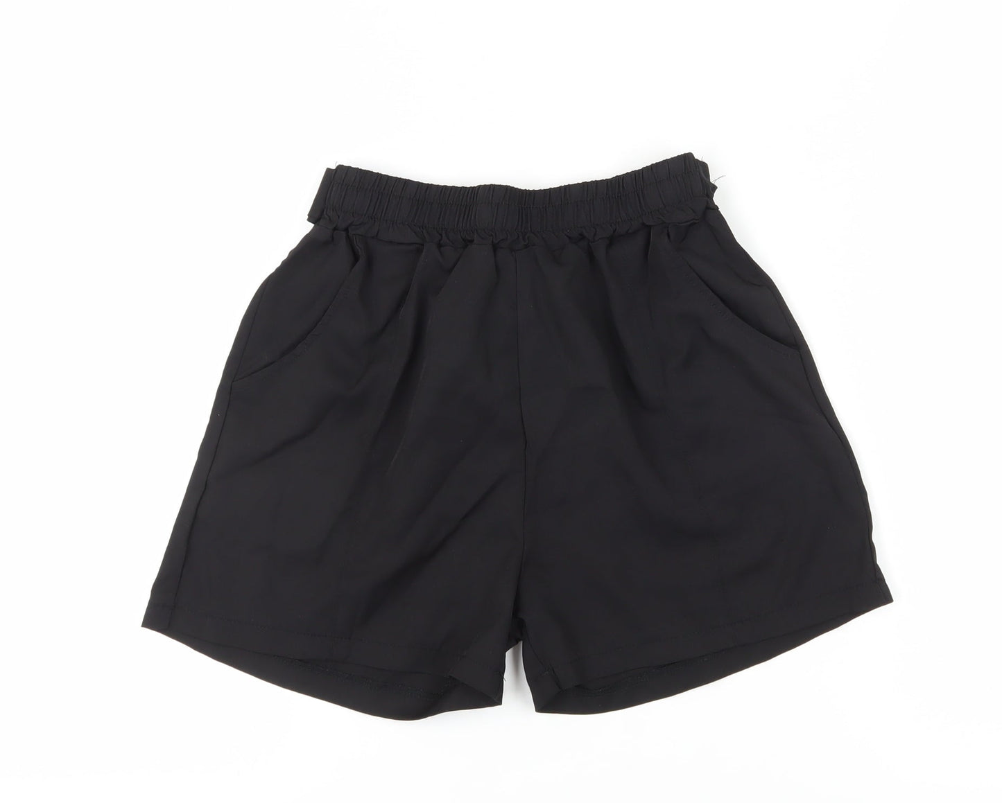 QED London Women's Black Paperbag Shorts S