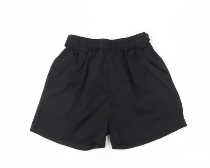 QED London Women's Black Paperbag Shorts S