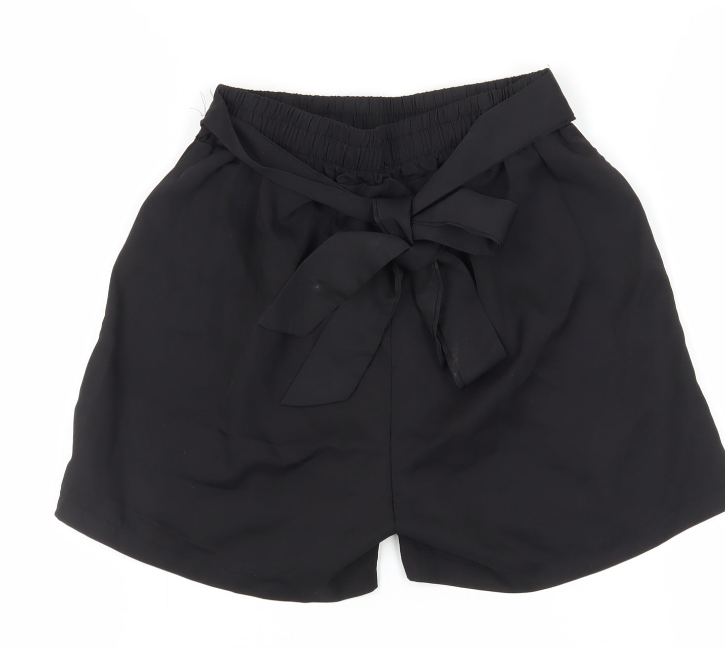 QED London Women's Black Paperbag Shorts S