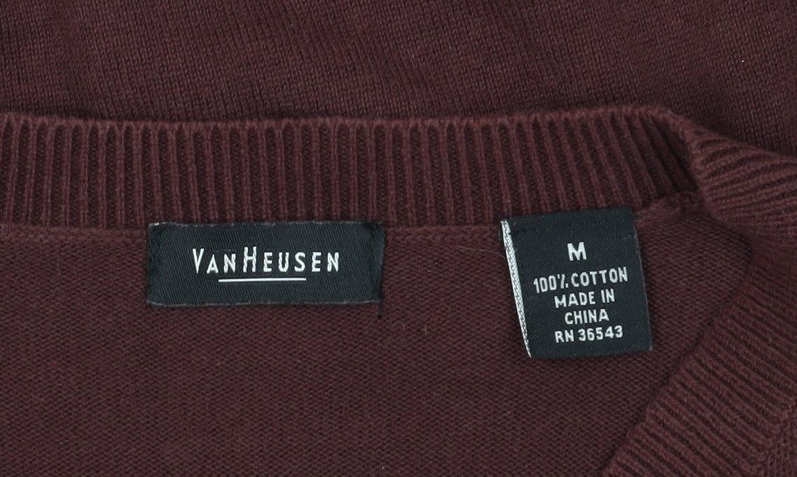 Van Heusen Red V-Neck Pullover Jumper M
