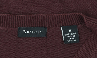 Van Heusen Red V-Neck Pullover Jumper M