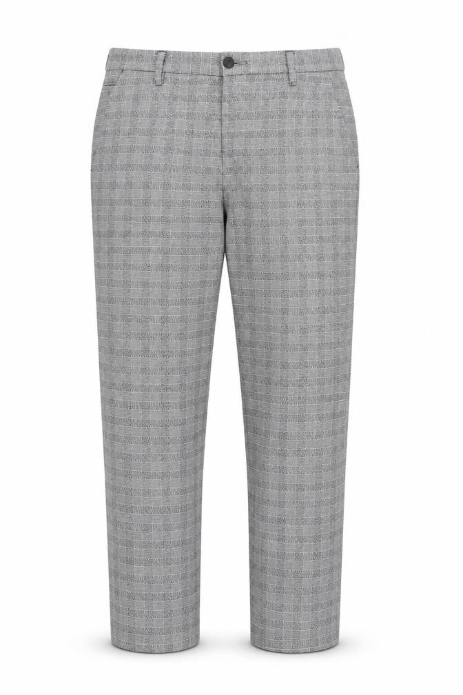Mens UK Size 40 Kiabi Slim Fit Chino Grey Trousers