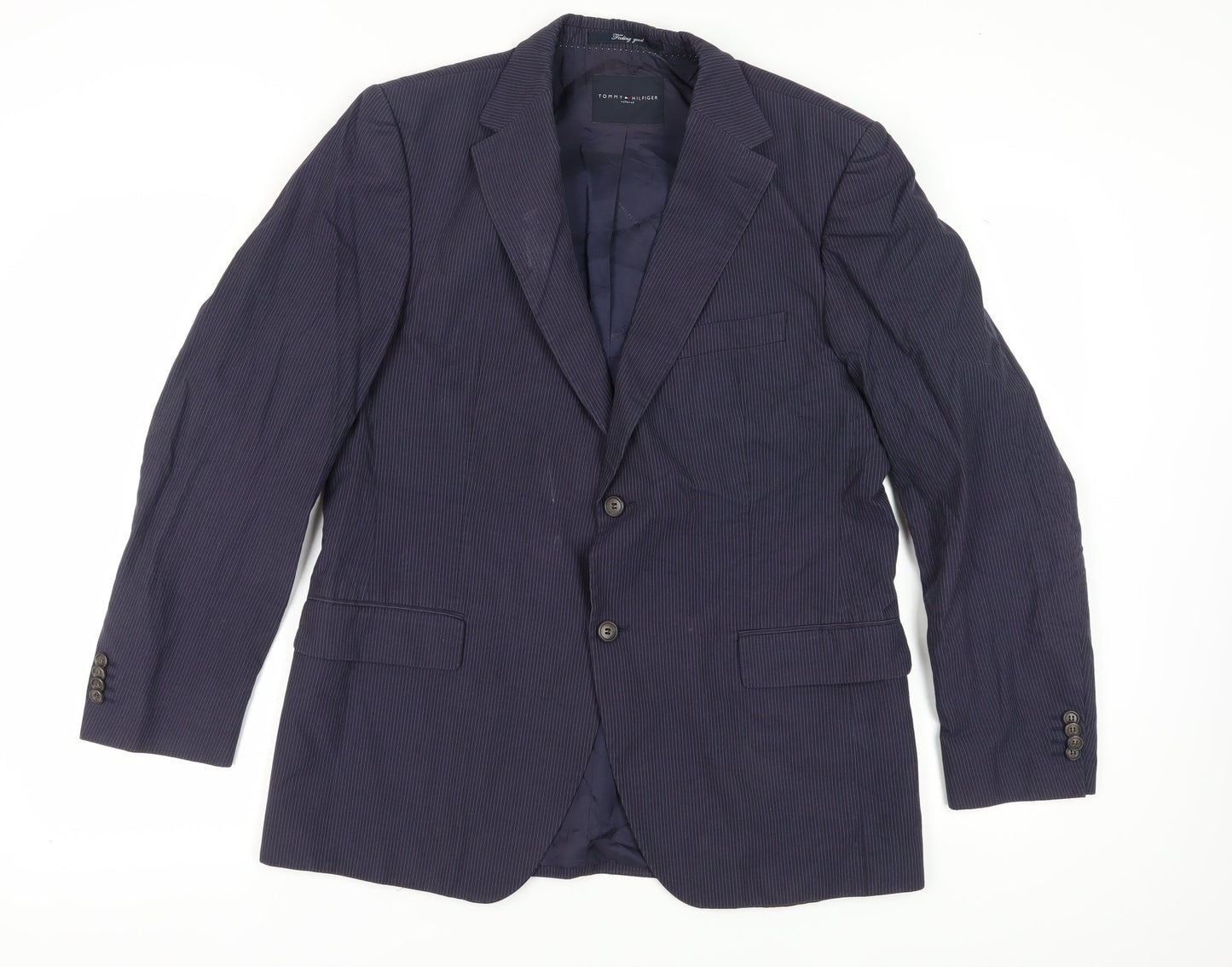 Mens UK Size 42 Tommy Hilfiger Regular Blue Suit Jacket