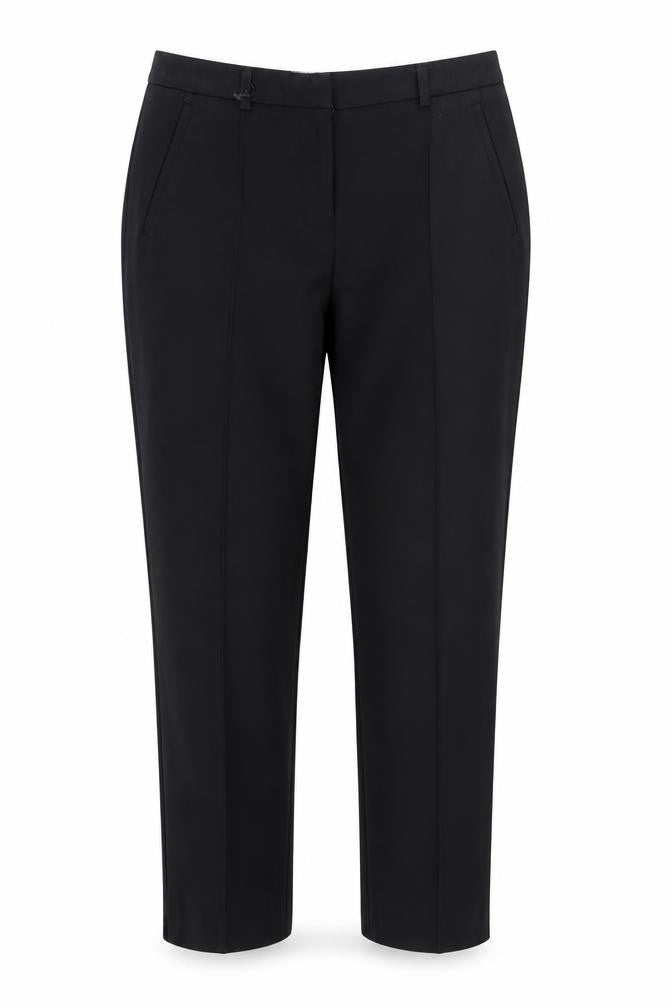 Womens UK Size 10 Oasis Slim Fit Dress Pants Black Trousers