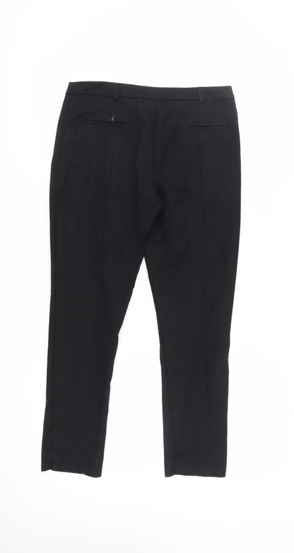 Womens UK Size 10 Oasis Slim Fit Dress Pants Black Trousers