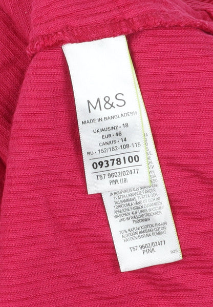 Marks and Spencer Women's Pink Corduroy Skirt Size 18