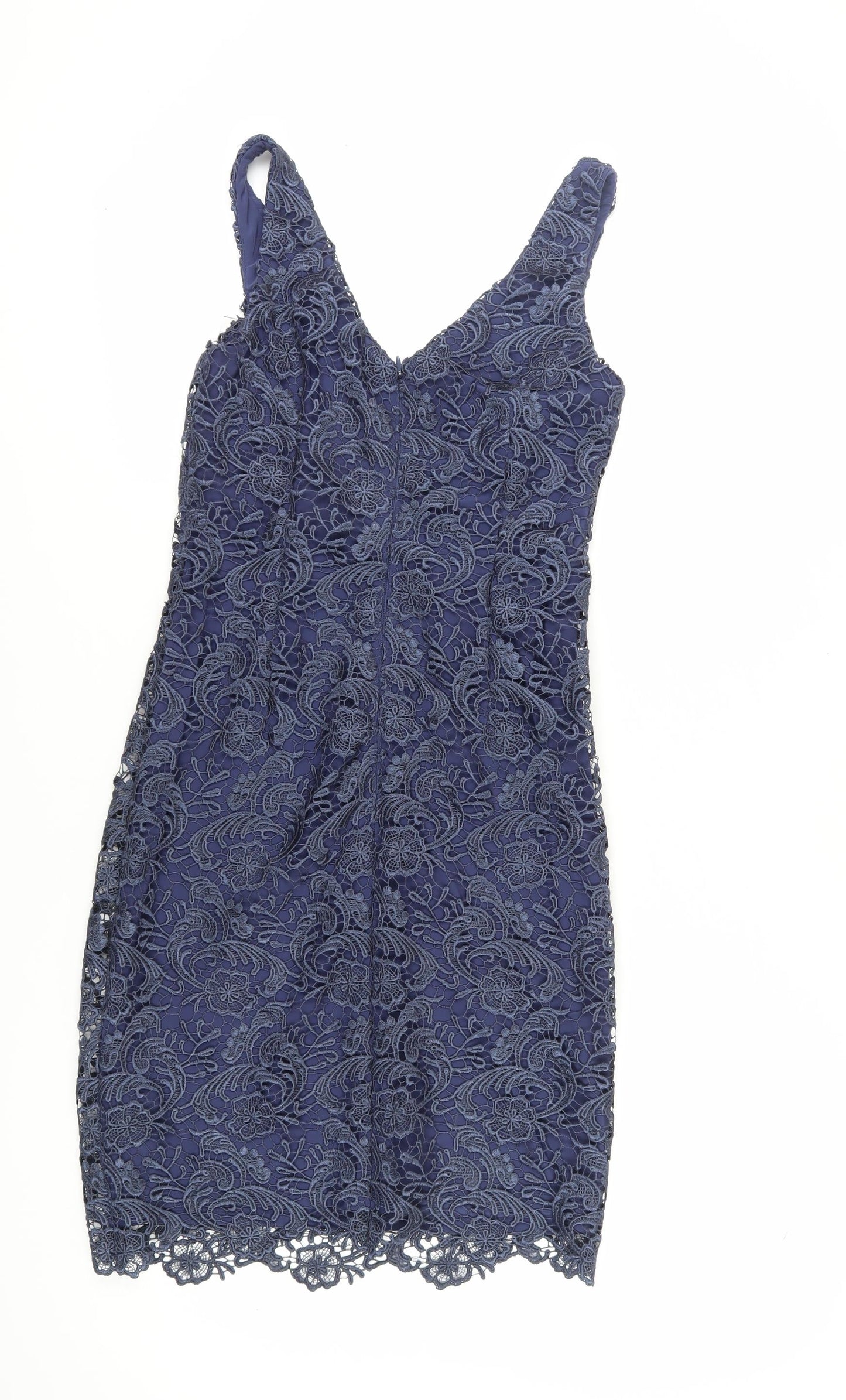 Ralph Lauren Women's Blue Sheath Dress Size 8