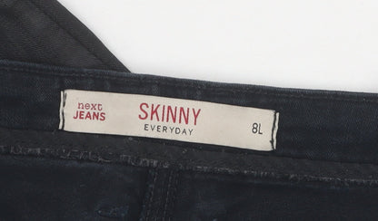 Next Women's Black Skinny Jeans, Size 8L, Slim Fit