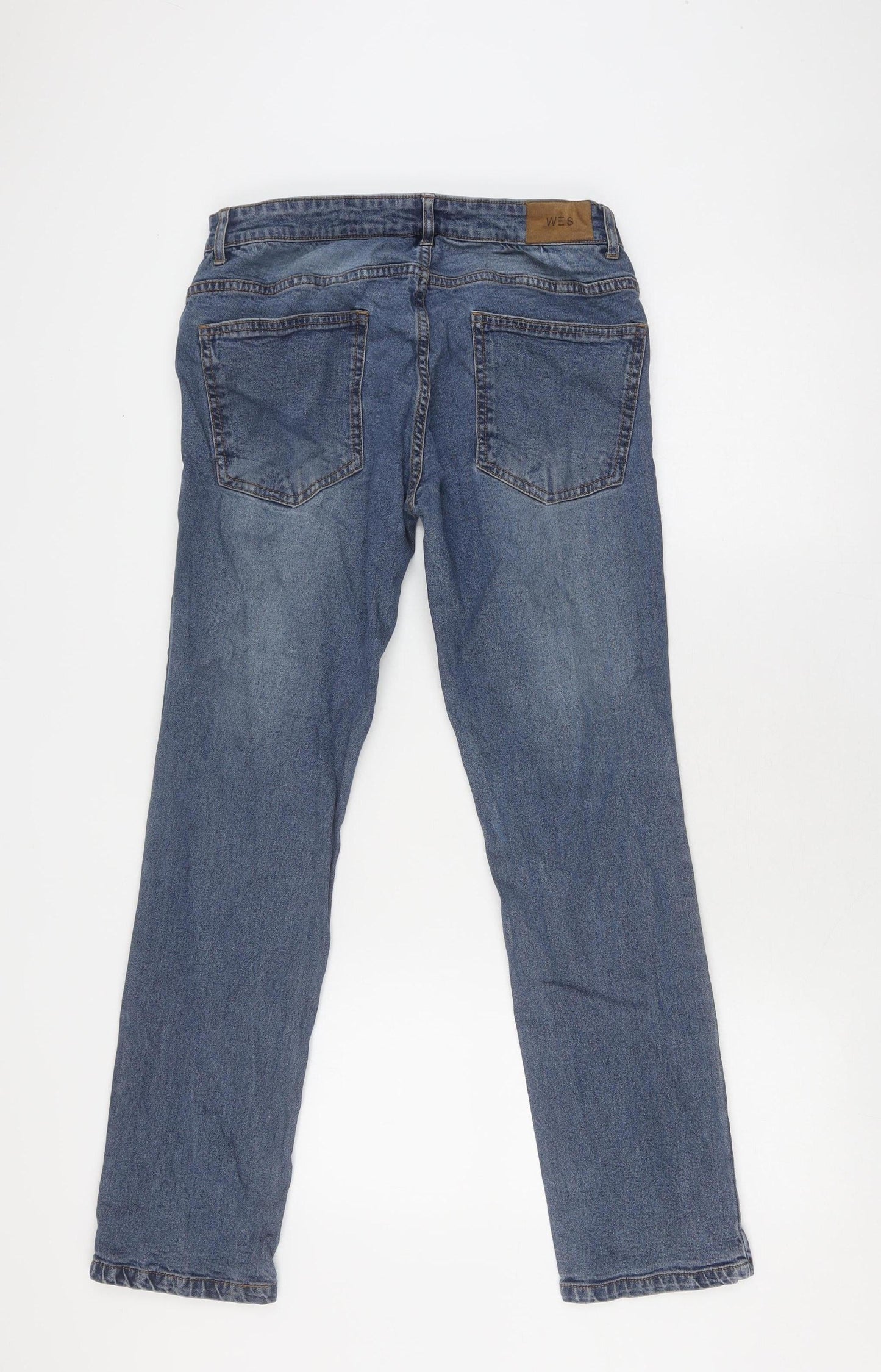 WES Women's Blue Relaxed Fit Denim Jeans