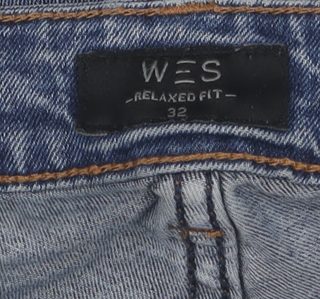 WES Women's Blue Relaxed Fit Denim Jeans