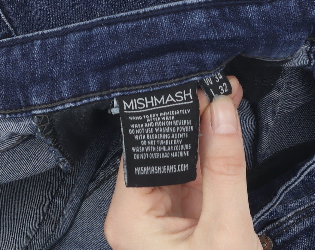 Mishmash Women's Blue Tapered Jeans Size 32