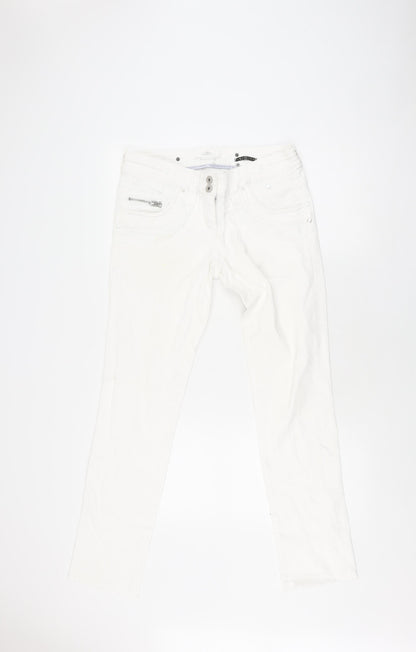 River Island Women's White Straight Jeans Size 12 Long