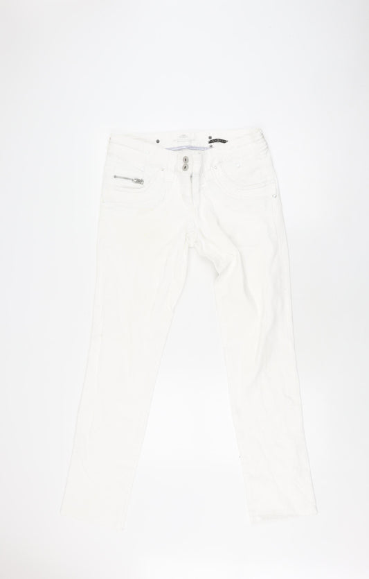 River Island Women's White Straight Jeans Size 12 Long