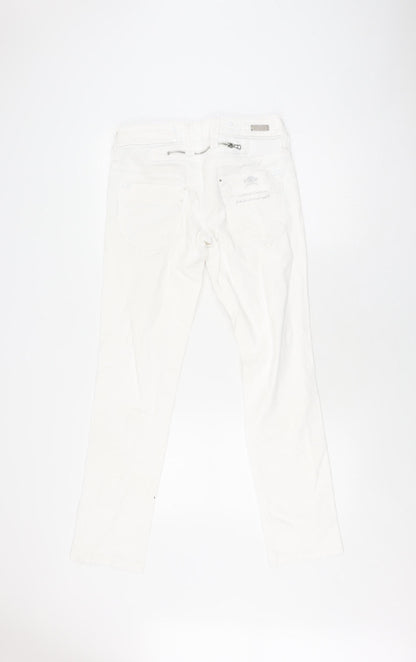 River Island Women's White Straight Jeans Size 12 Long