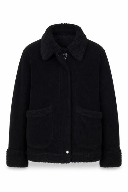 Womens UK Size 10 Topshop Black Bomber Jacket