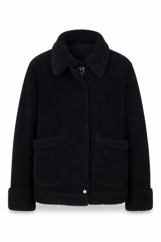 Womens UK Size 10 Topshop Black Bomber Jacket