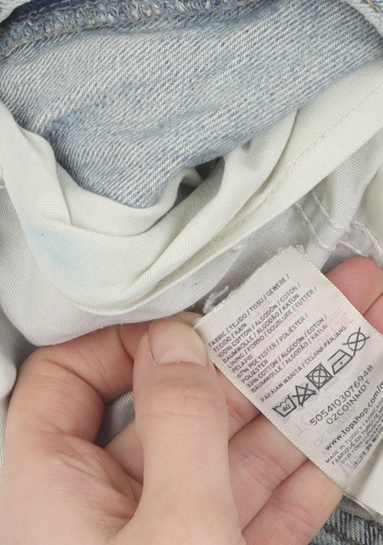 Topshop Women's Blue Denim Cut-Off Shorts Size 10