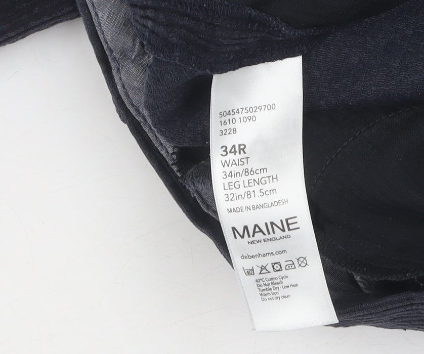 Maine Men’s Blue Corduroy Straight Jeans - Size M