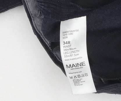Maine Men’s Blue Corduroy Straight Jeans - Size M