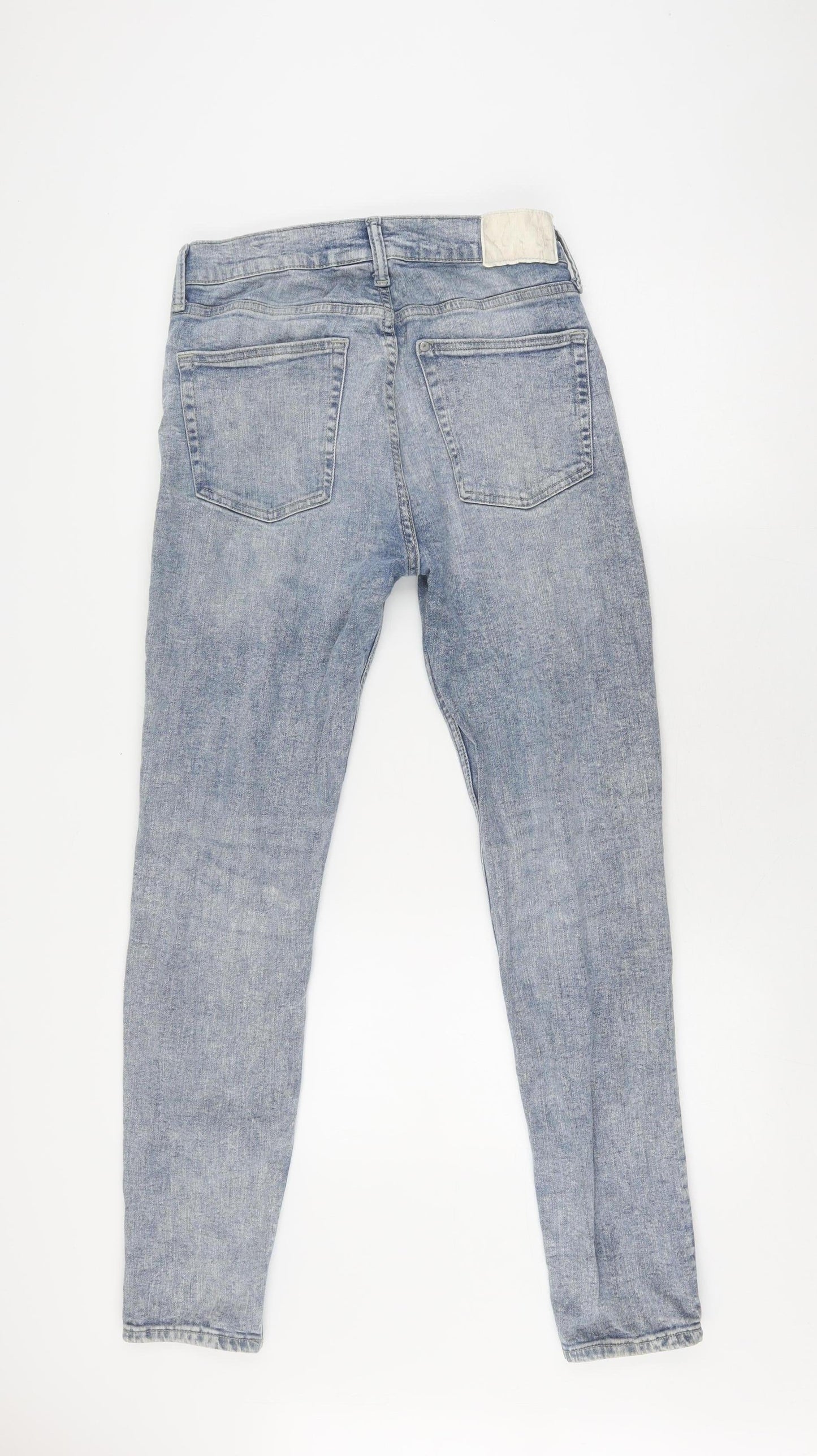 Womens UK Size 31 H&M Regular Fit Straight Blue Jeans