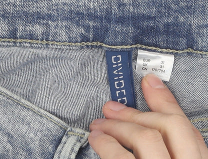Womens UK Size 31 H&M Regular Fit Straight Blue Jeans