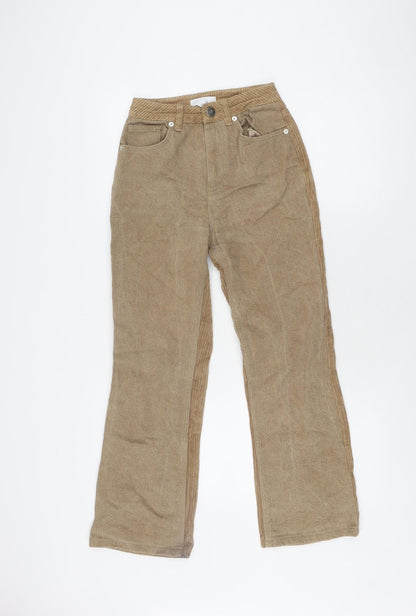Womens UK Size 4 ASOS Regular Fit Chino Brown Trousers