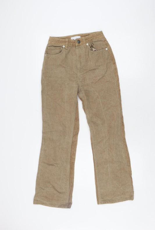 Womens UK Size 4 ASOS Regular Fit Chino Brown Trousers