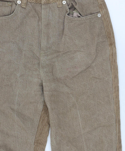 Womens UK Size 4 ASOS Regular Fit Chino Brown Trousers