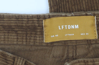 LFTDNM Men's Brown Corduroy Trousers Size 40