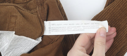 LFTDNM Men's Brown Corduroy Trousers Size 40