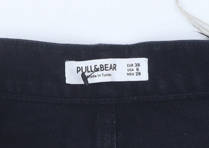 Pull&Bear Women's Black Beige Straight Jeans, Size 10