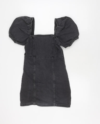 H&M Women's Black Short Shift Dress UK 8 Casual