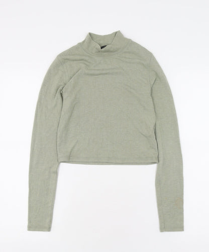 Womens UK Size S Urban Outfitters Green Cropped Top