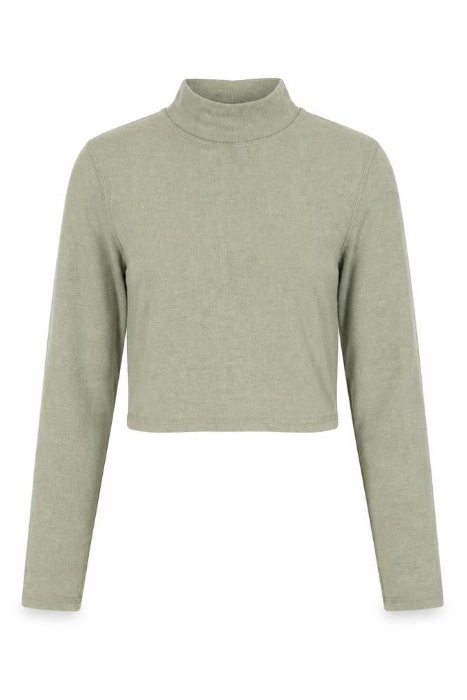 Womens UK Size S Urban Outfitters Green Cropped Top