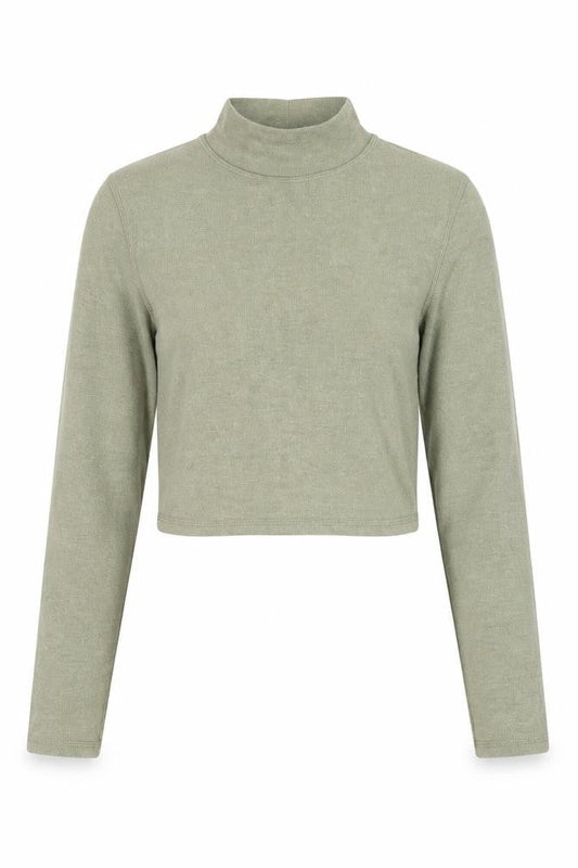 Womens UK Size S Urban Outfitters Green Cropped Top