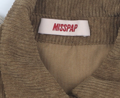 Womens UK Size 10 Misspap Brown  Button-Up