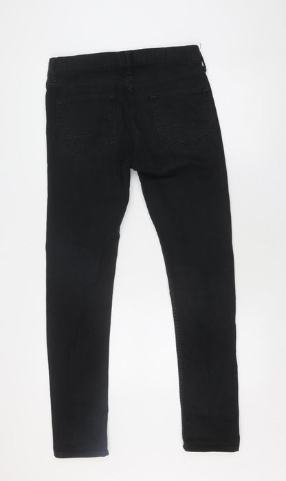 Unisex Adultss UK Size 32R Topman Slim Fit Skinny Black Jeans
