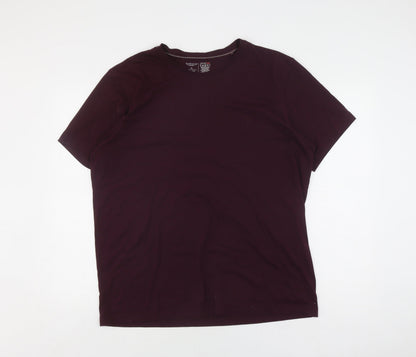 Van Heusen Men's Purple XL Cotton T-Shirt