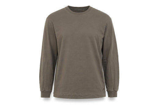 Front view of Gymshark unisex grey sweatshirt, size S